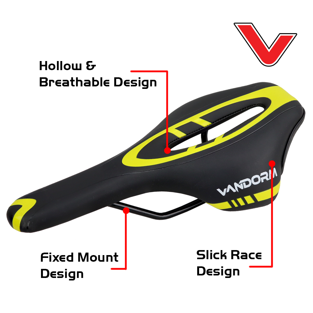 Vandorm Speed Road Mountain Bike Saddle YELLOW VANDORM